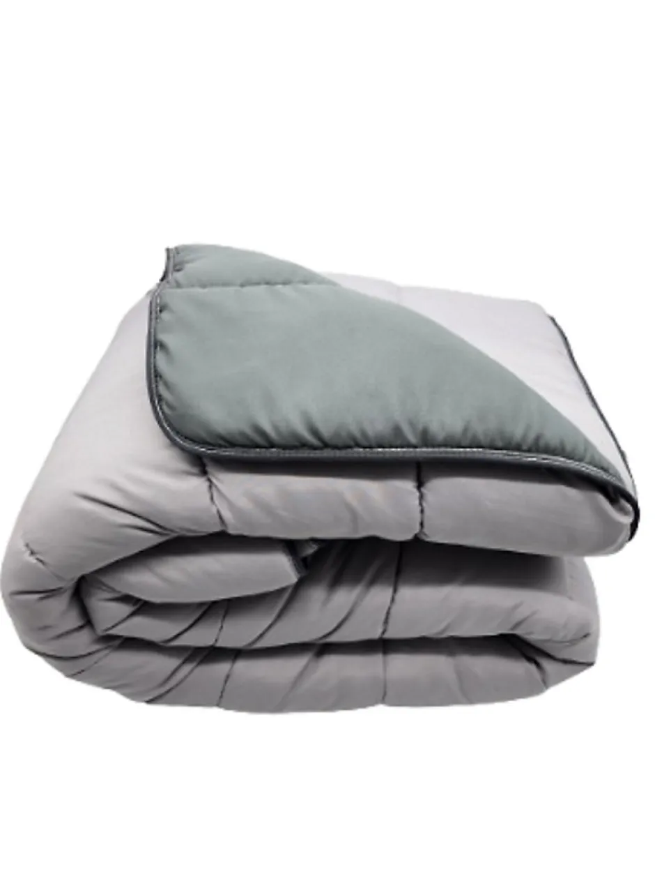 Mortreux Couette Tempérée Gris Foncé/gris Clair - 2 Personnes 220 x 240 - 20727