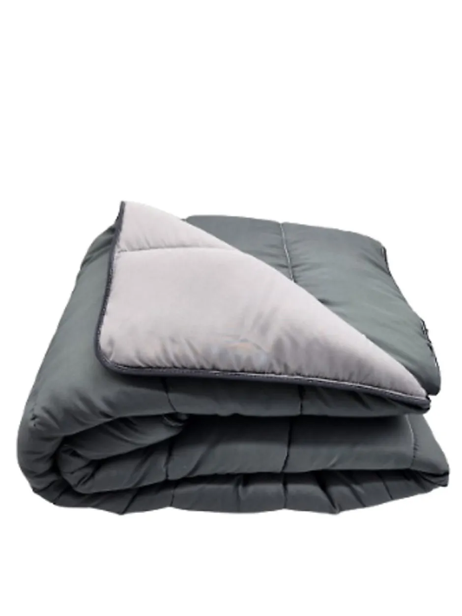 Mortreux Couette Tempérée Gris Foncé/gris Clair - 2 Personnes 220 x 240 - 20727