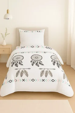 Mortreux Couette tempérée imprimée attrape rêve noir - 1 personne 140 x 200 - 10747 Sale
