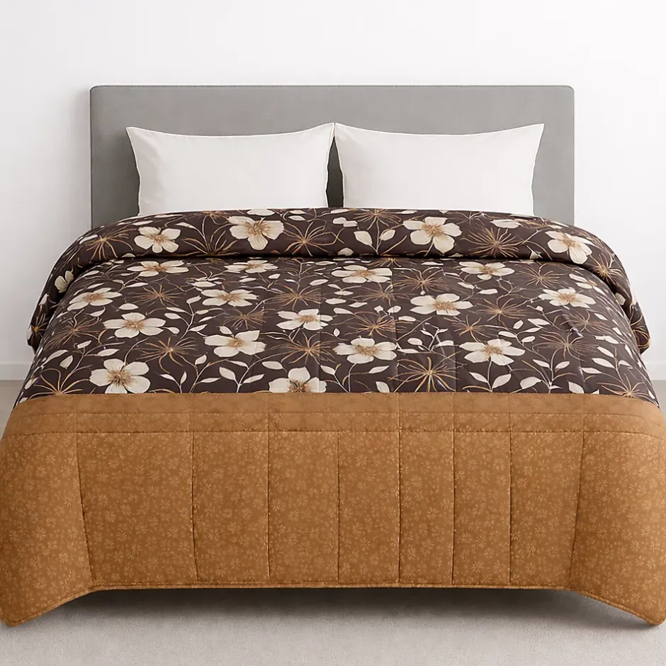 Mortreux Couette tempérée imprimée bouquet - 2 personnes 220 x 240 - mi saison - 20882 Outlet
