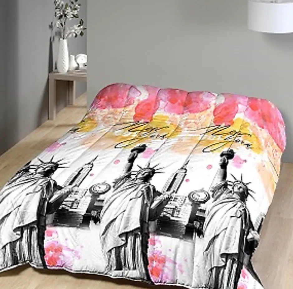 Mortreux Couette Tempérée Imprimée New York Colors - 1 Personne 140 x 200 - 12965-17