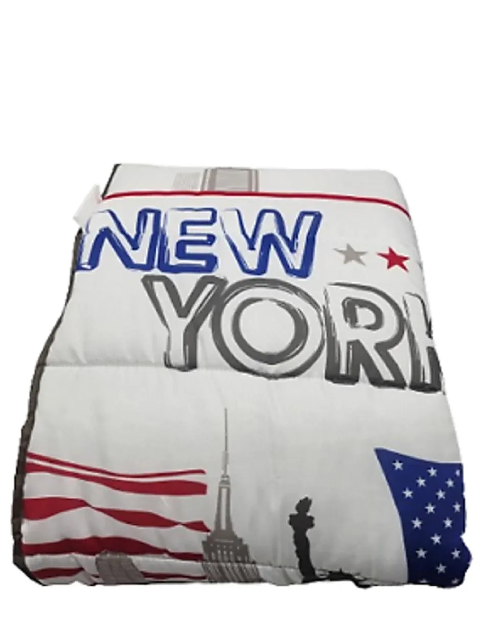 Mortreux Couette Tempérée Imprimée New York - 1 Personne 140 x 200 - 12965-20 Clearance