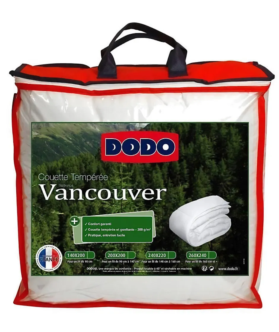 Dodo Couette tempérée Vancouver - 240 x 260 cm - Blanc - Outlet