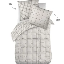 L'Effet Papillon Couette toutes dimensions "Carrie Pampa" Réversible 100% Coton / 57 Fils/cm² - - 140 x 200 cm pour lit 1 place
