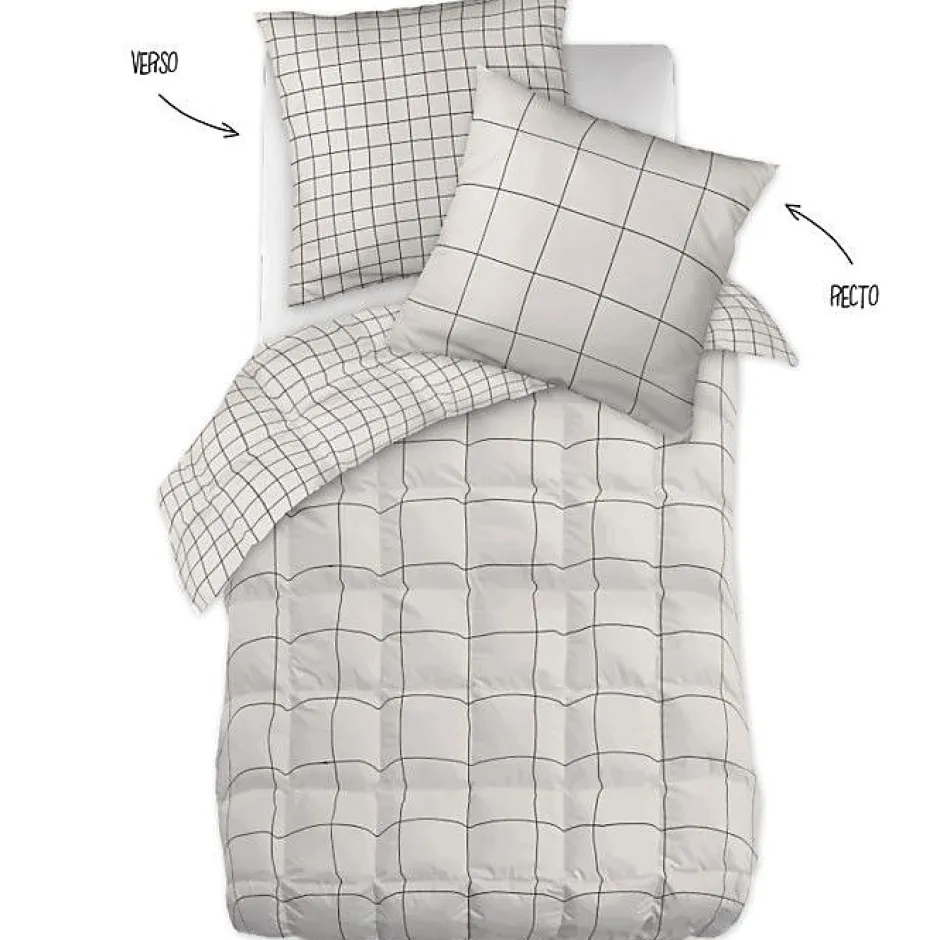 L'Effet Papillon Couette toutes dimensions "Carrie Pampa" Réversible 100% Coton / 57 Fils/cm² - - 140 x 200 cm pour lit 1 place