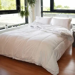 Bleu Calin Couette toutes saisons microfibre 140 x 200 cm pour lit 1 place 90 x 190 cm New