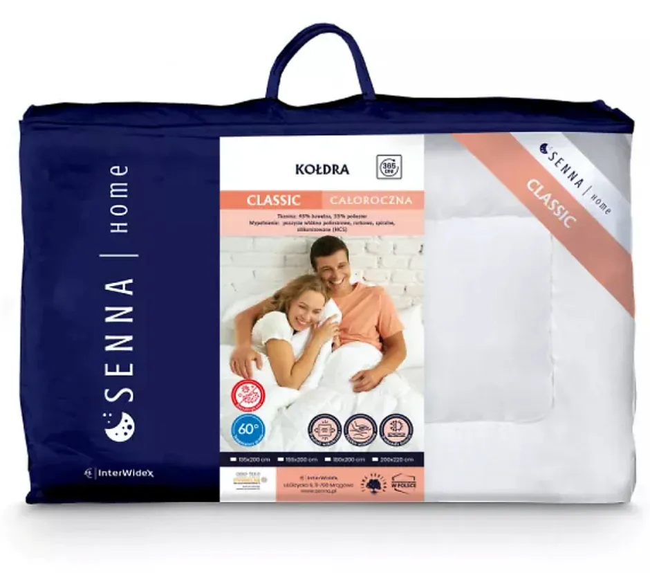 Senna Home Couette toutes saisons 180x200 CLASSIC, Blanc