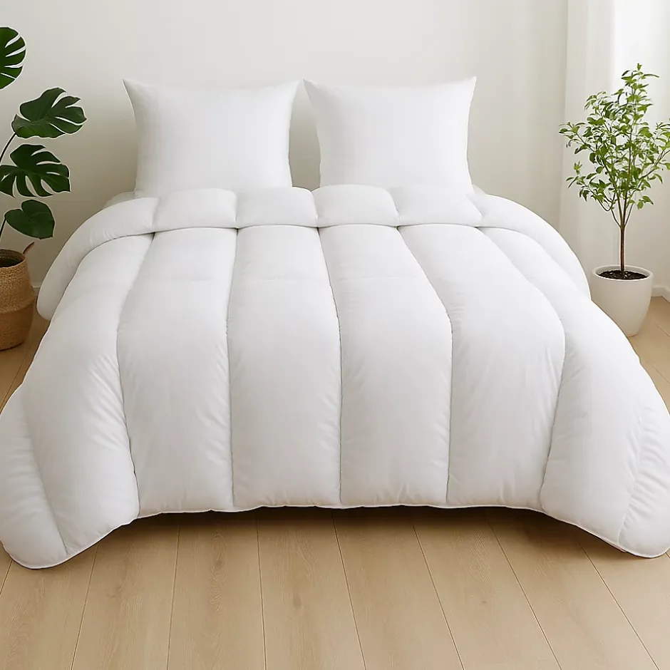 Mortreux Couette Ultra chaude Grand Froid Microfibre Blanche - 1 ou 2 personnes 200 x 200 - Online