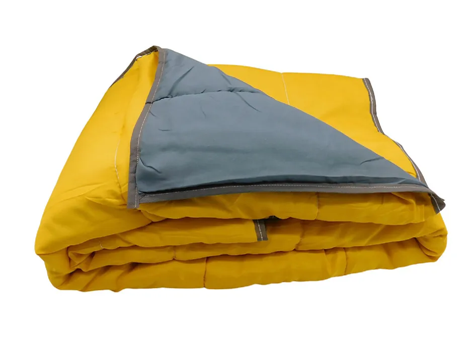 Mortreux Couette ultra légère Gris foncé / Moutarde - 2 personnes 220x240 - 14032-5