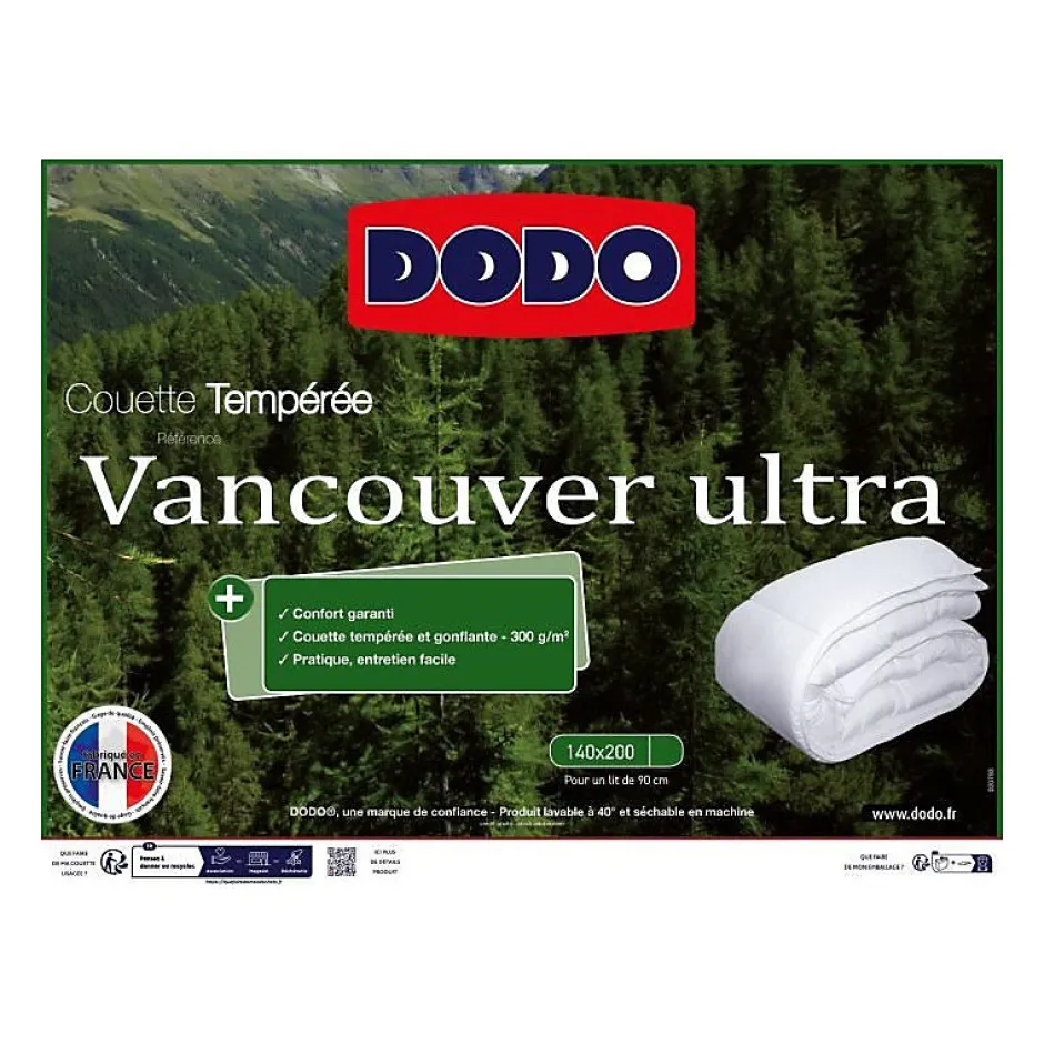 Dodo Couette VANCOUVER - 140x200 cm - Ultra tempérée - Fabriqué en France Clearance