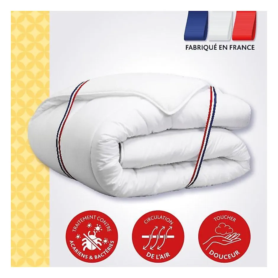 Dodo Couette Victoria 220x240 cm - - temperée - garnissage 100% Polyester - 2 personnes - blanc