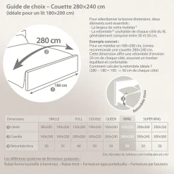 Linnea Couette 280x240 cm 4 saisons FINLANDE garnissage naturel duvet de canard 480g/m2