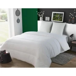 Dodo Couette 140x200 cm ALoe - Tempérée - 300G/m² - Couette 1 personne - Douce et Confortable - Blanc