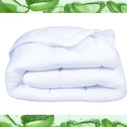 Dodo Couette 140x200 cm ALoe - Tempérée - 300G/m² - Couette 1 personne - Douce et Confortable - Blanc
