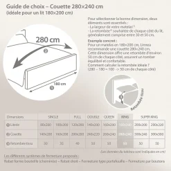 Linnea Couette 280x240 cm hiver FINLANDE garnissage naturel duvet de canard 300g/m2 Clearance