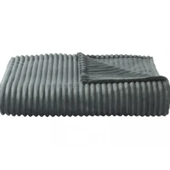 Linnea Couverture 100% polyester 240x260 cm microvelours DOLCE vert argile