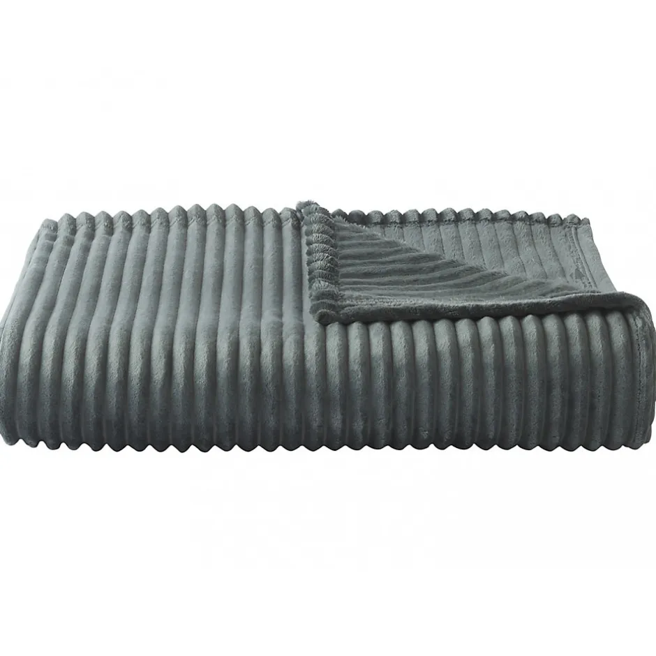 Linnea Couverture 100% polyester 240x300 cm microvelours DOLCE vert argile