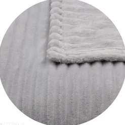 Linnea Couverture 100% polyester 220x240 cm microvelours DOLCE gris perle Online