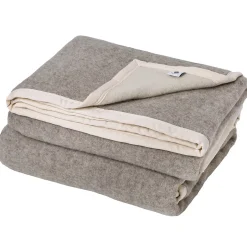 Linnea Couverture 100% pur laine vierge 180x240 cm PASTORALE blanchie