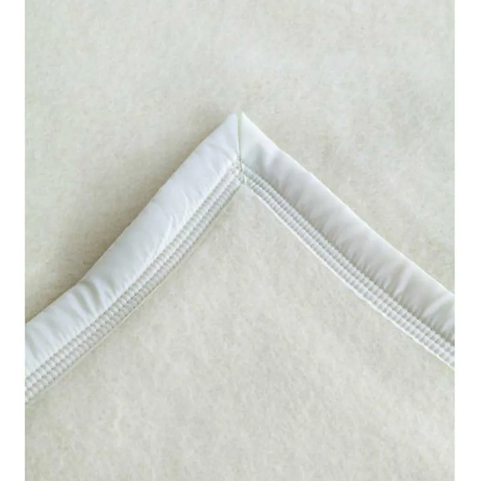 Toison d'Or Couverture 100% Pure Laine Vierge Double face "Volta" 500 gr/m² - Volta Naturel Blanchi - 240 x 300 cm
