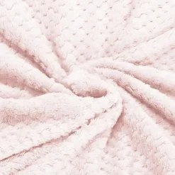 Springos Couverture - - 200 x 220 cm - Polyester - Vieux rose - Motif coquillages