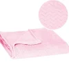 Springos Couverture - - Couvre-lit 160x200 cm - Douceur extra soft - Motif zigzag - Rose