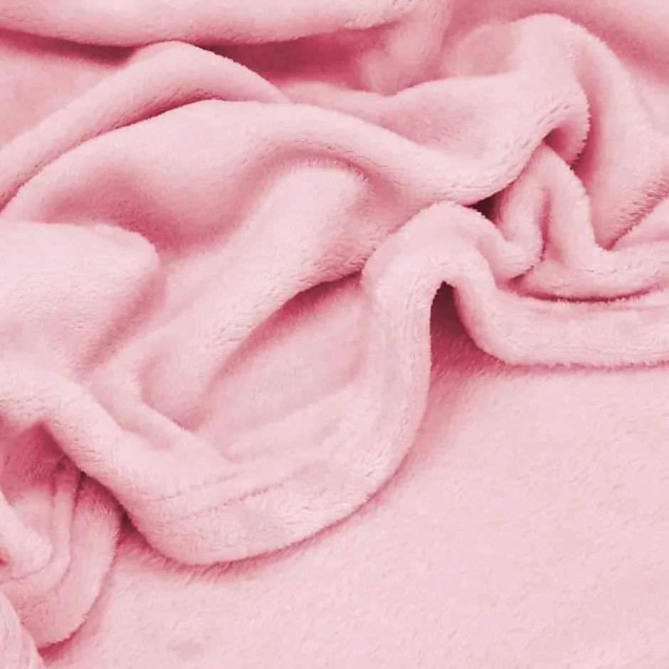 Springos Couverture - - Douillette 150x200 cm - Polyester 100% - Rose - 350 g/m²
