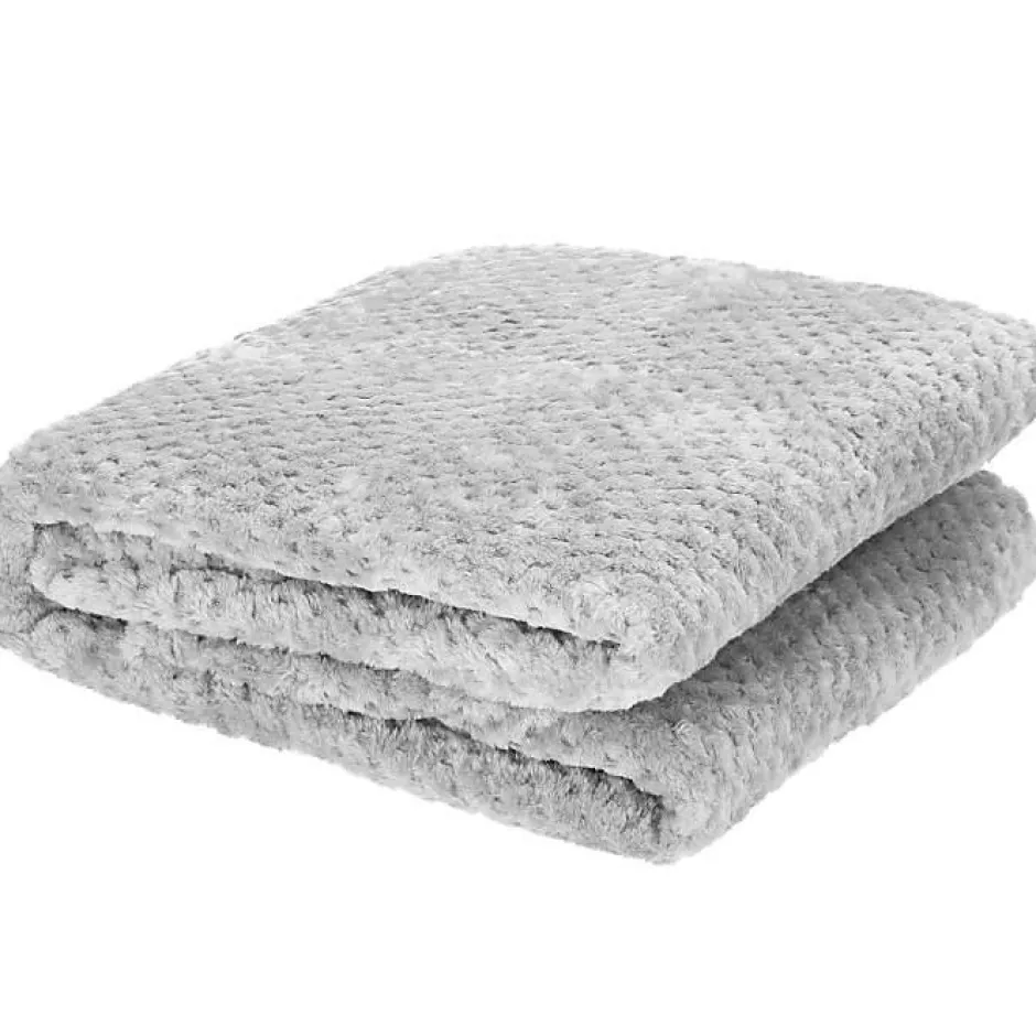 Springos Couverture - - 150x200 cm - Polyester 100% - Gris clair - Douce et chaude