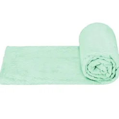 Springos Couverture - - Zigzag - 130 x 180 cm - Polyester - Vert pastel