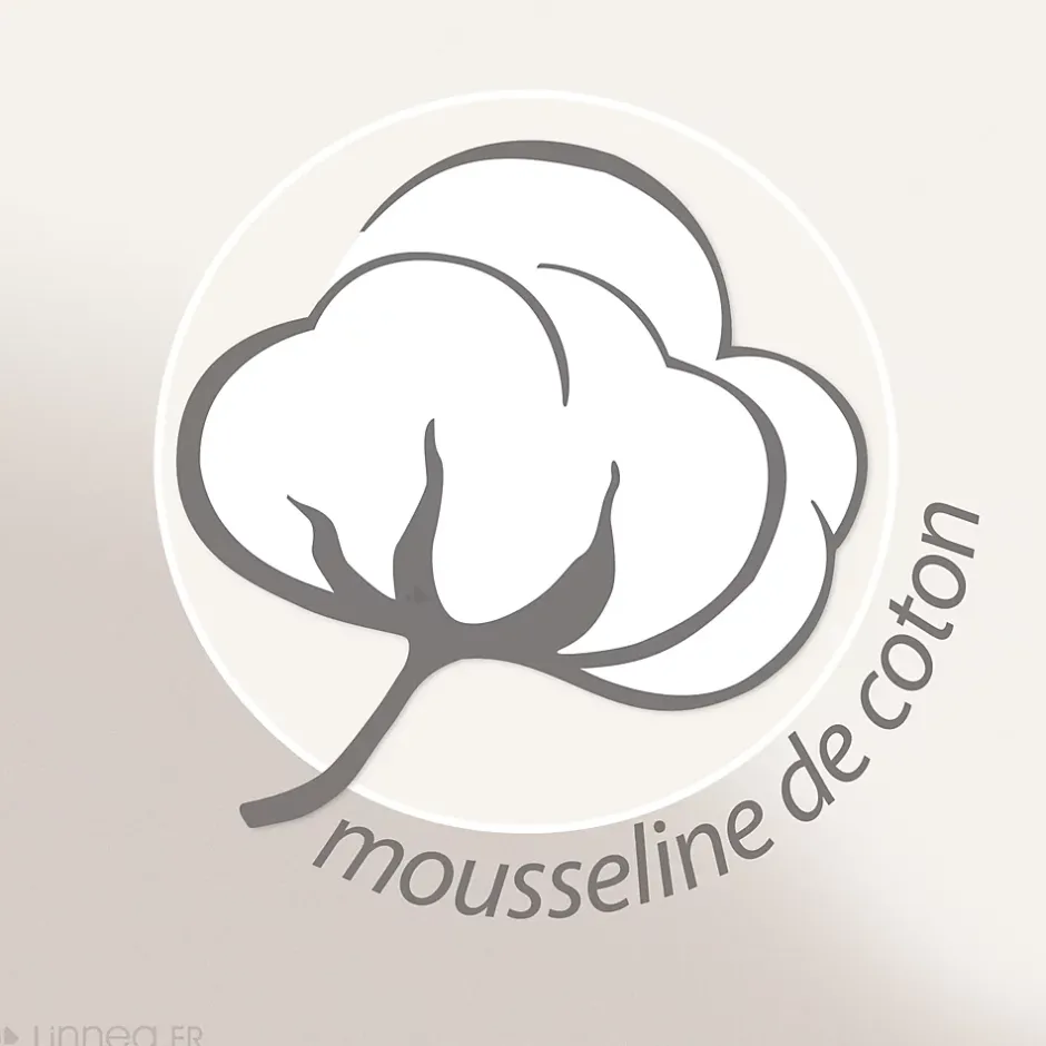 Linnea Couverture courtepointe en mousseline de coton 150x150 cm + 5 cm ELZA marron foin New