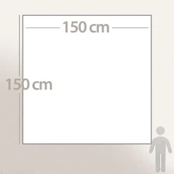 Linnea Couverture courtepointe en mousseline de coton 150x150 cm + 5 cm ELZA marron foin New