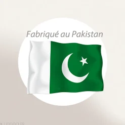 Linnea Couverture courtepointe en mousseline de coton 150x150 cm + 5 cm ELZA beige ficelle