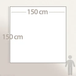 Linnea Couverture courtepointe en mousseline de coton 150x150 cm + 5 cm ELZA blanc neige