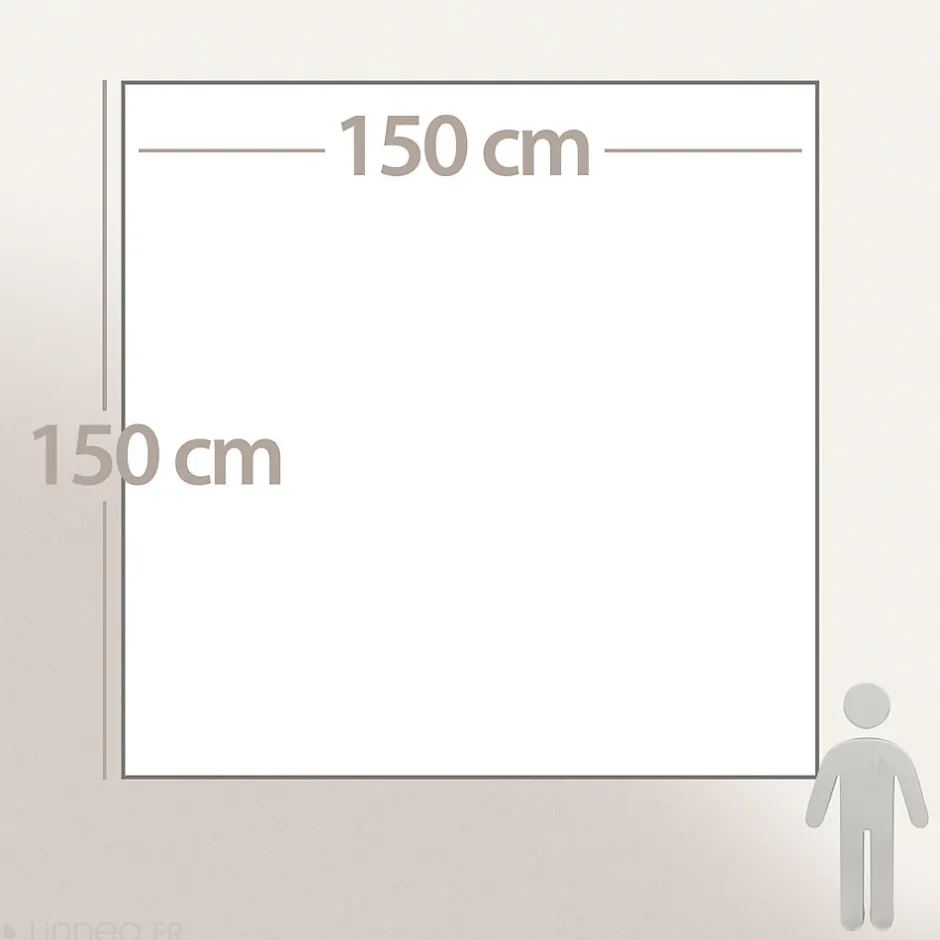 Linnea Couverture courtepointe en mousseline de coton 150x150 cm + 5 cm ELZA blanc neige