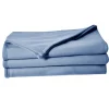 Couverture en polaire unie (220x240 cm - Bleu)