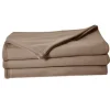 Poyet Motte Couverture en polaire unie (240x260 cm - Taupe) Sale