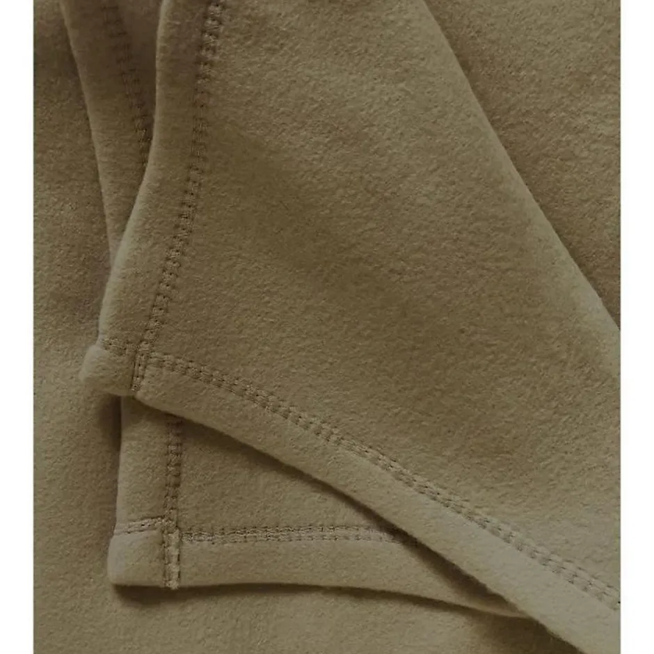 Poyet Motte Couverture en polaire unie (240x260 cm - Taupe) Sale