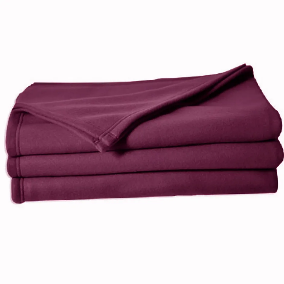 Couverture en polaire unie (240x260 cm - Prune) Hot