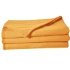 Couverture en polaire unie (180x220 cm - Jaune Ocre)