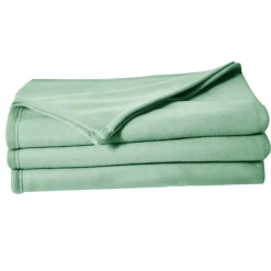 Couverture en polaire unie (220x240 cm - Vert tilleul)