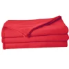 Poyet Motte Couverture en polaire unie (180x220 cm - Rose foncé)