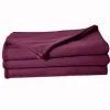 Couverture en polaire unie (220x240 cm - Prune) Best