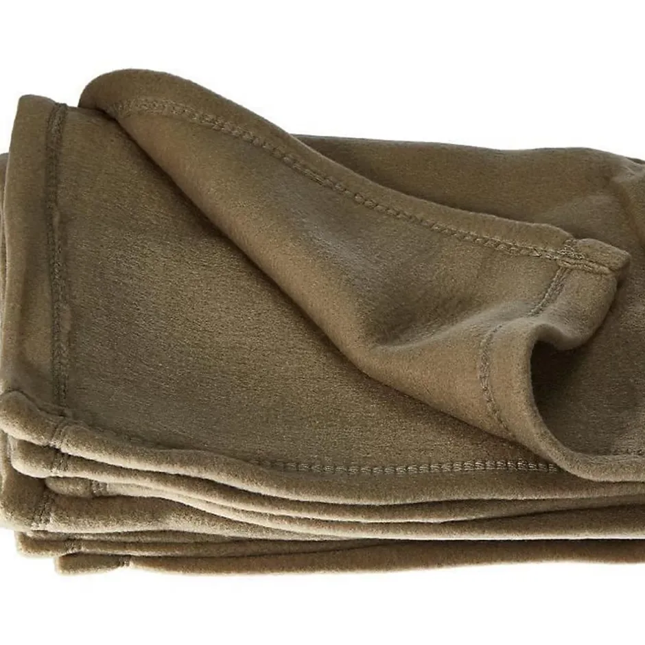 Poyet Motte Couverture en polaire unie (220x240 cm - Taupe) Discount