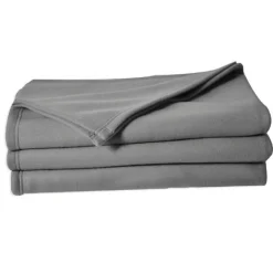 Couverture en polaire unie (240x260 cm - Argent)