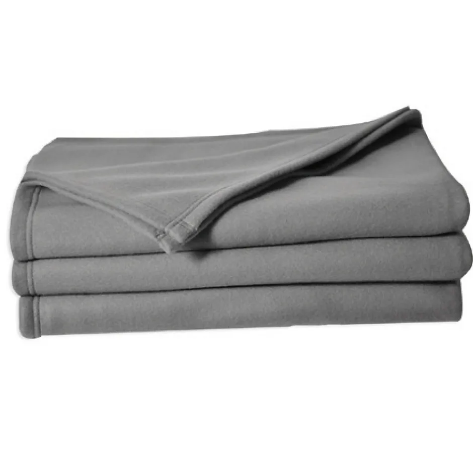 Couverture en polaire unie (240x260 cm - Argent)