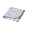 Couverture imprimée océan (75x75 cm - Gris clair)