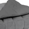 IDMarket Couverture lestée 150x200 CM CELESTE bicolore gris clair et gris 9 kg New