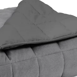 IDMarket Couverture lestée 150x200 CM CELESTE bicolore gris clair et gris 9 kg New