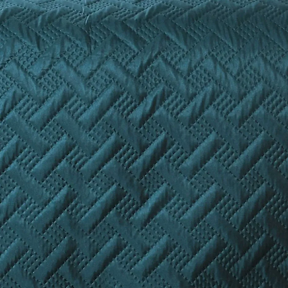 Linder Couverture molletonné surpiquage graphique (150x150 cm - Bleu Foncé) Clearance