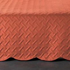 Linder Couverture molletonné surpiquage graphique (250x260 cm - Cuivre) Best